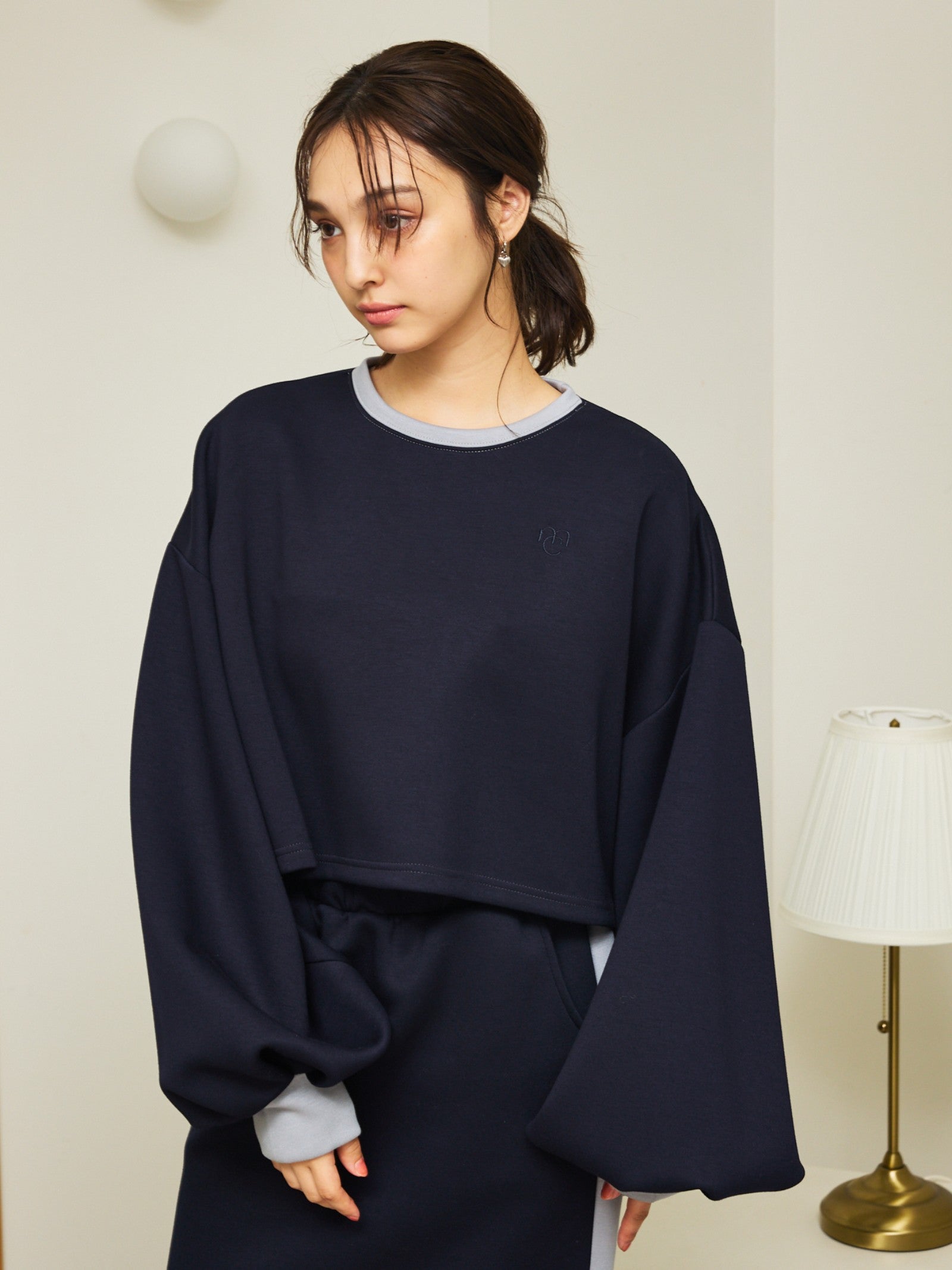 バイカラースウェットセットアップ