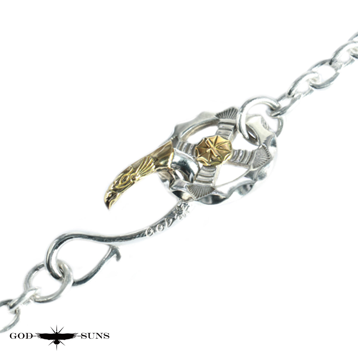 頭金イーグルフック＆K18メタル付きホイールチェーン(LL) プレーン(太