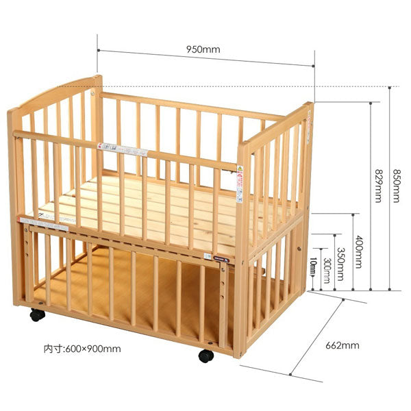 サワベビー 日本製添い寝ミニベッド L型プチベリー ナチュラル 澤田