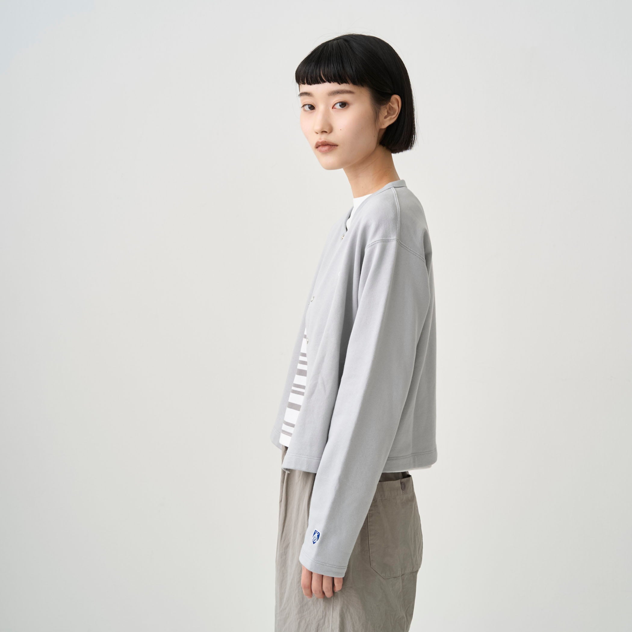 Women's Light French Terry Crew Neck Cardigan｜ORCIVAL