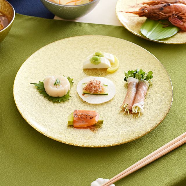 MIYABI プレート L ゴールド｜和食器通販｜織部 Online Store【公式】