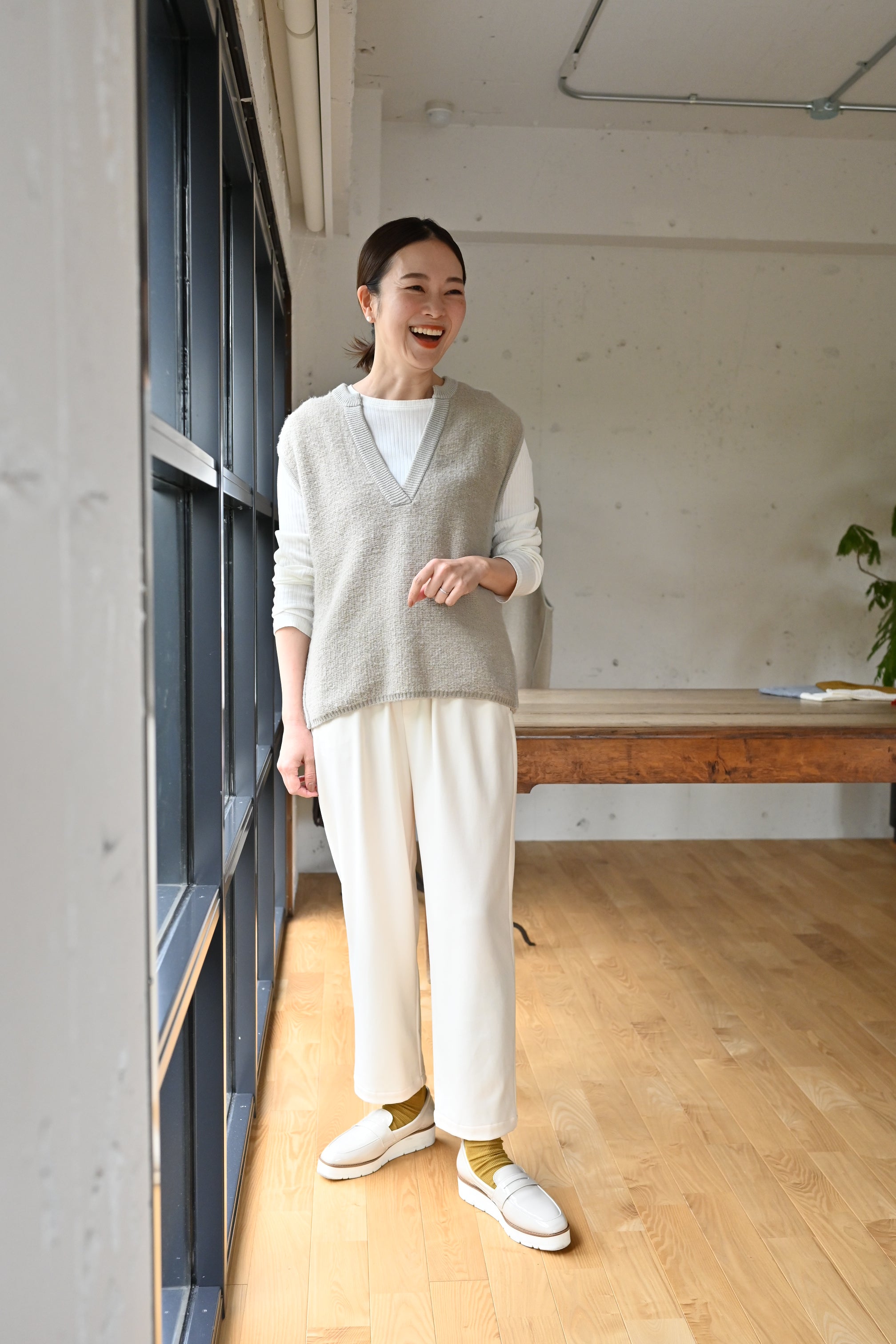 ゆるテーパードの裏起毛あったかパンツ – OURHOME