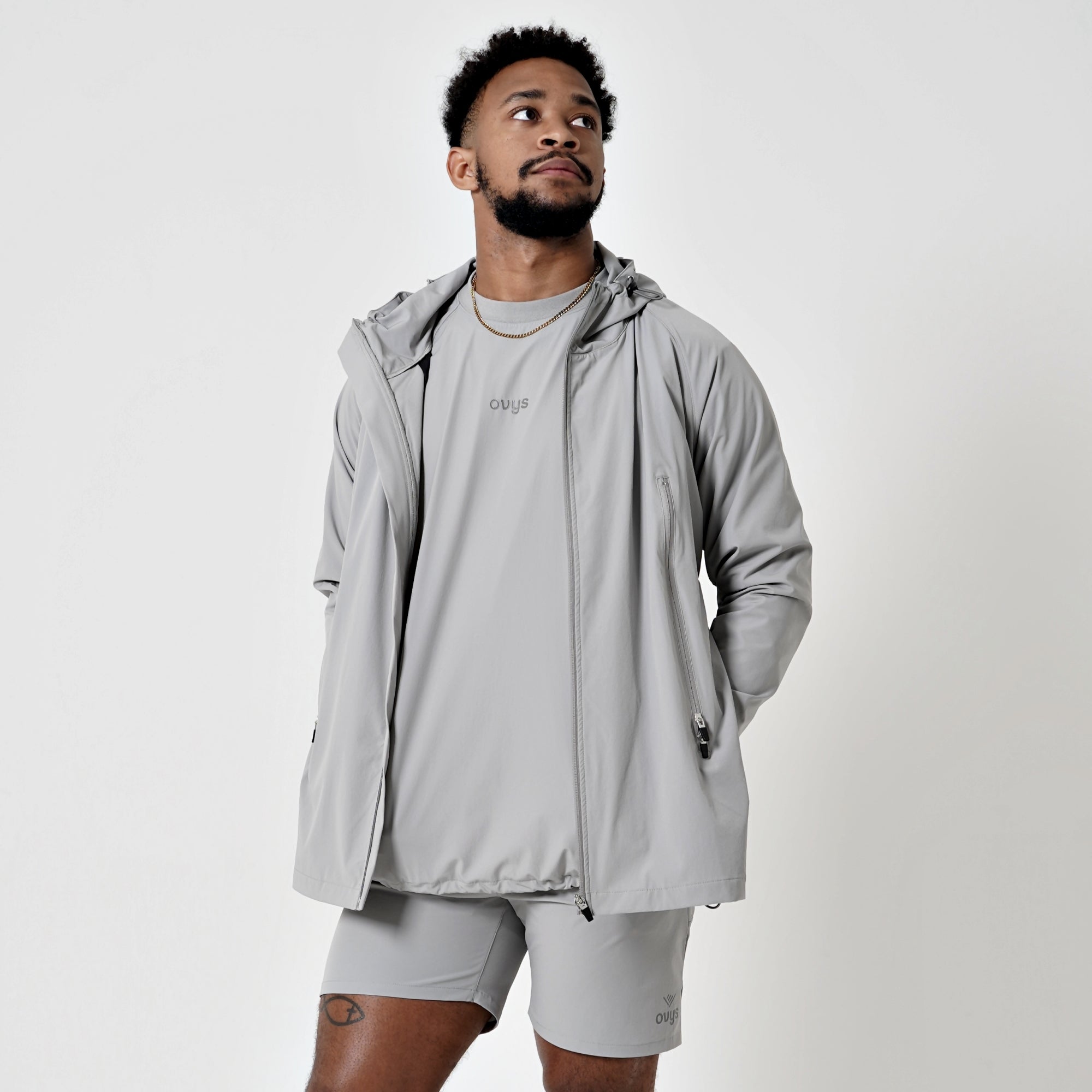 メンズ【ovys公式】ワークアウトナイロンジップアップジャケット