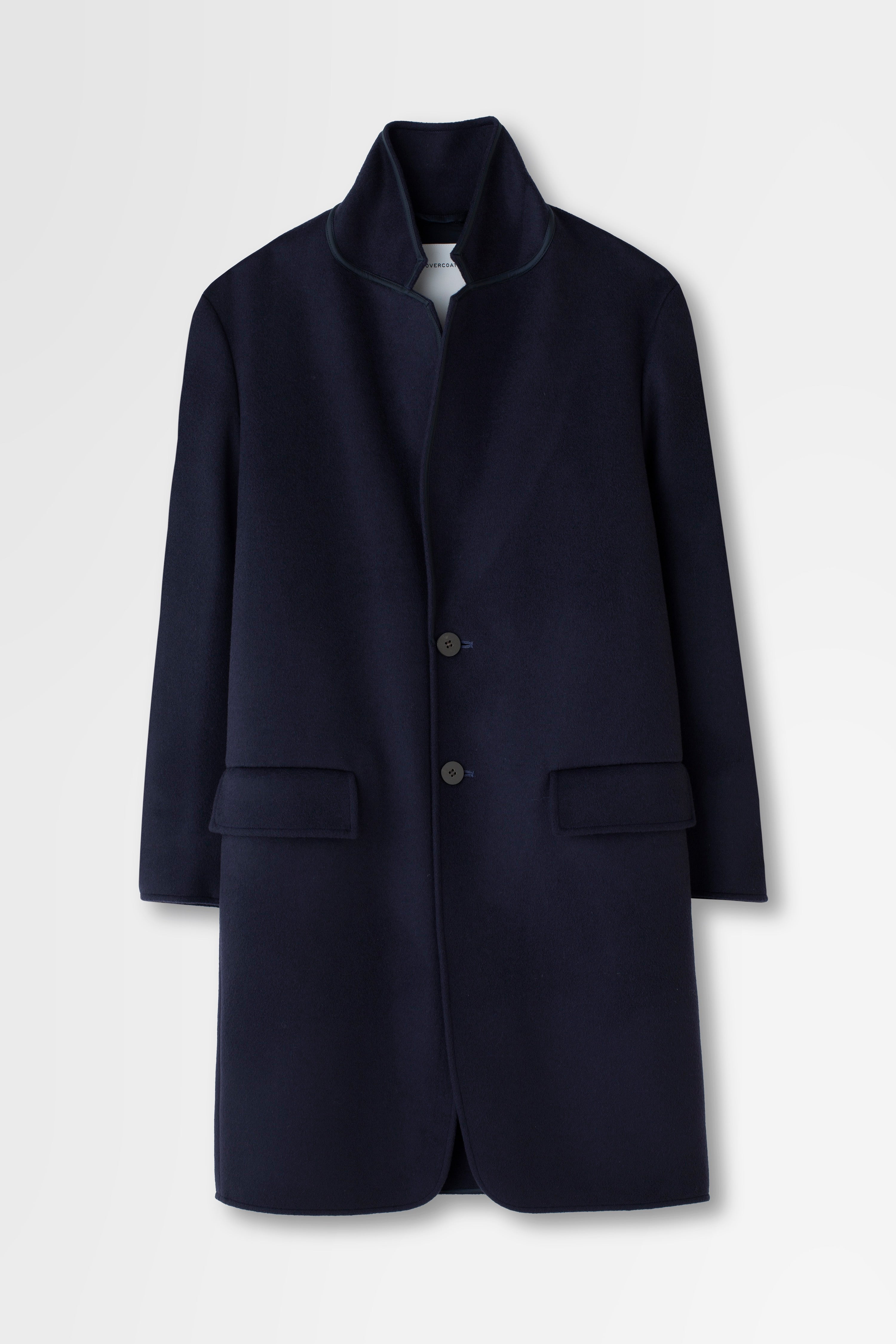 Beaver Wool Notch Coat in Navy – OVERCOAT