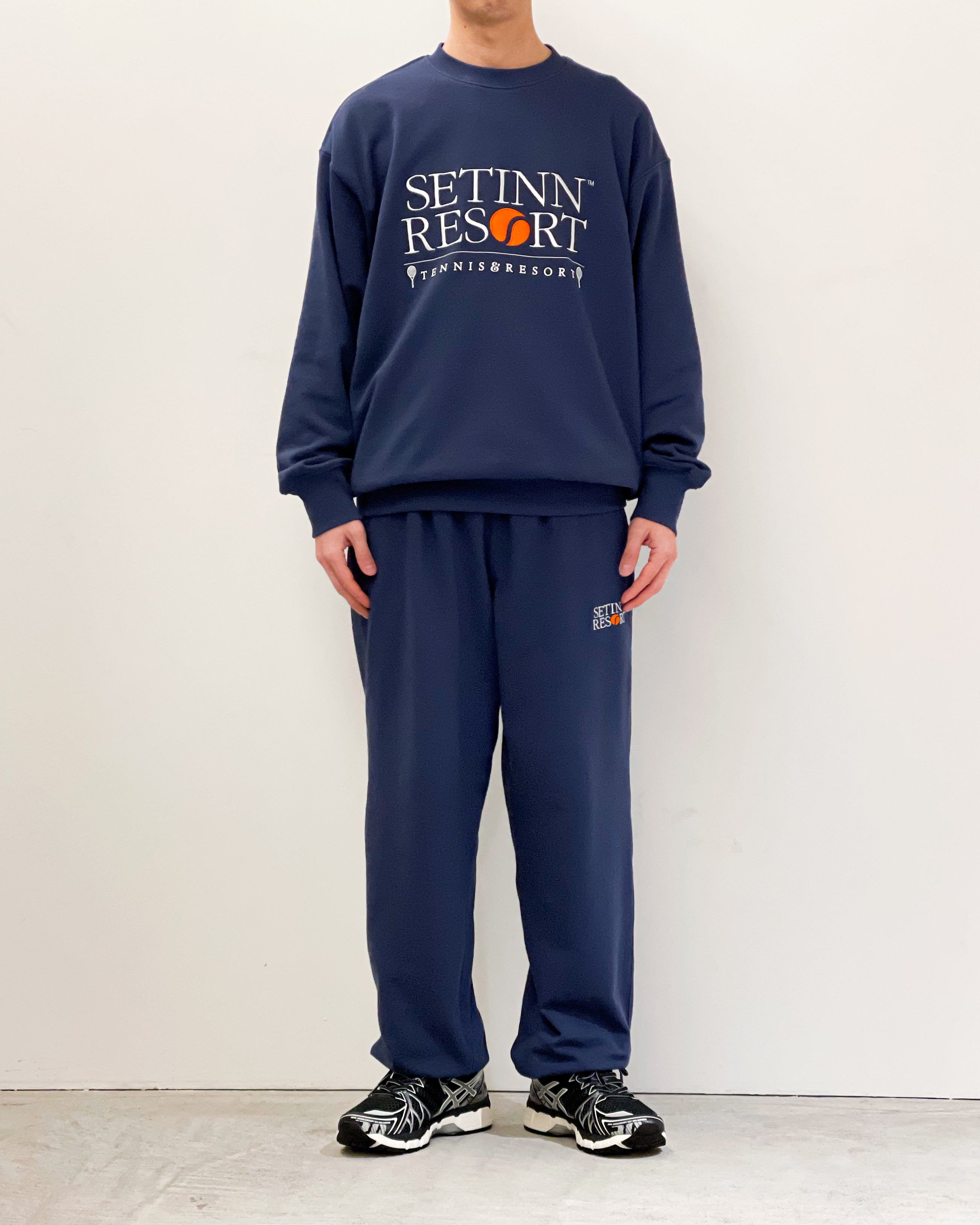 SETINN】STN RESORT CREW SWEAT - FADE NAVY