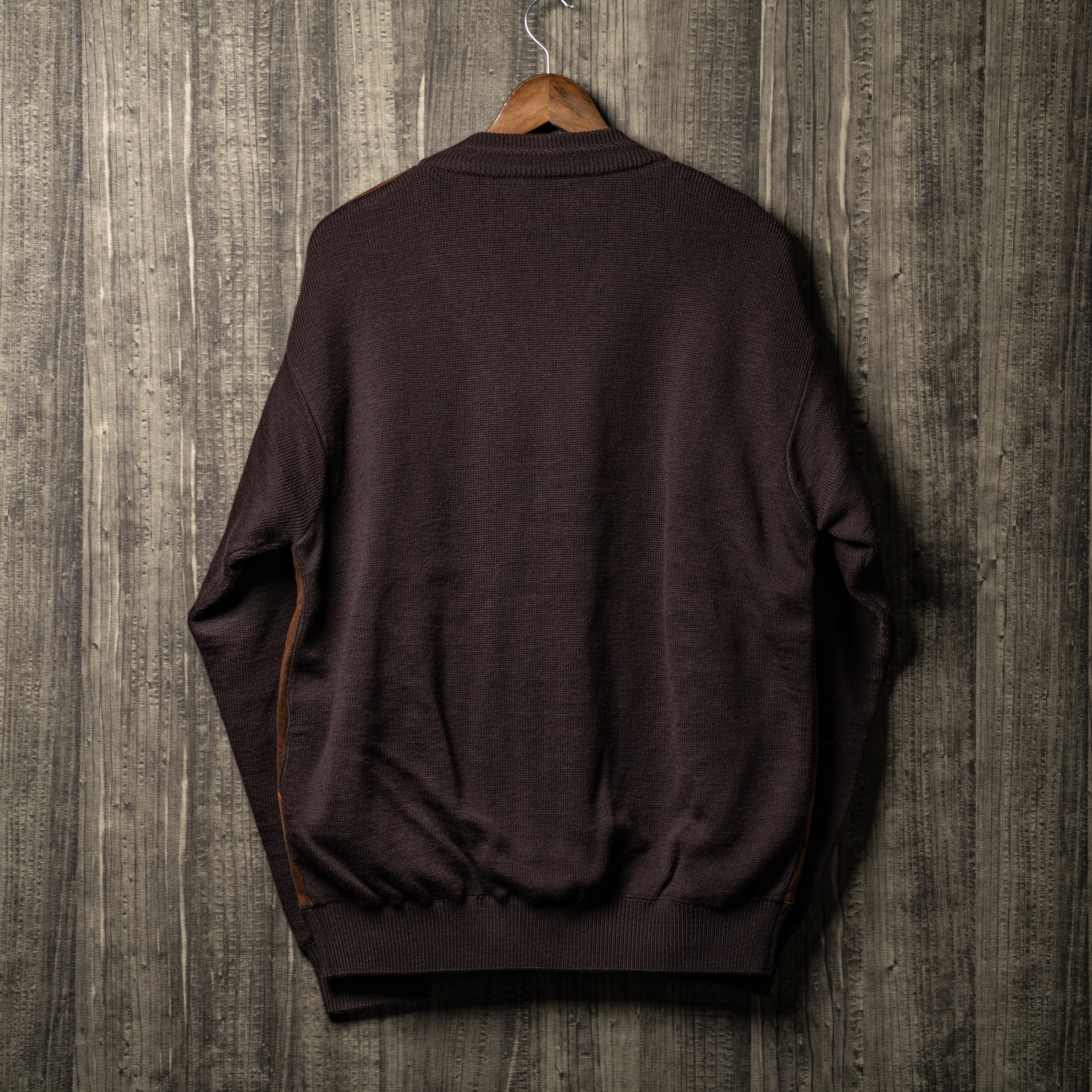 Leather patch cardigan – Pablo vinci