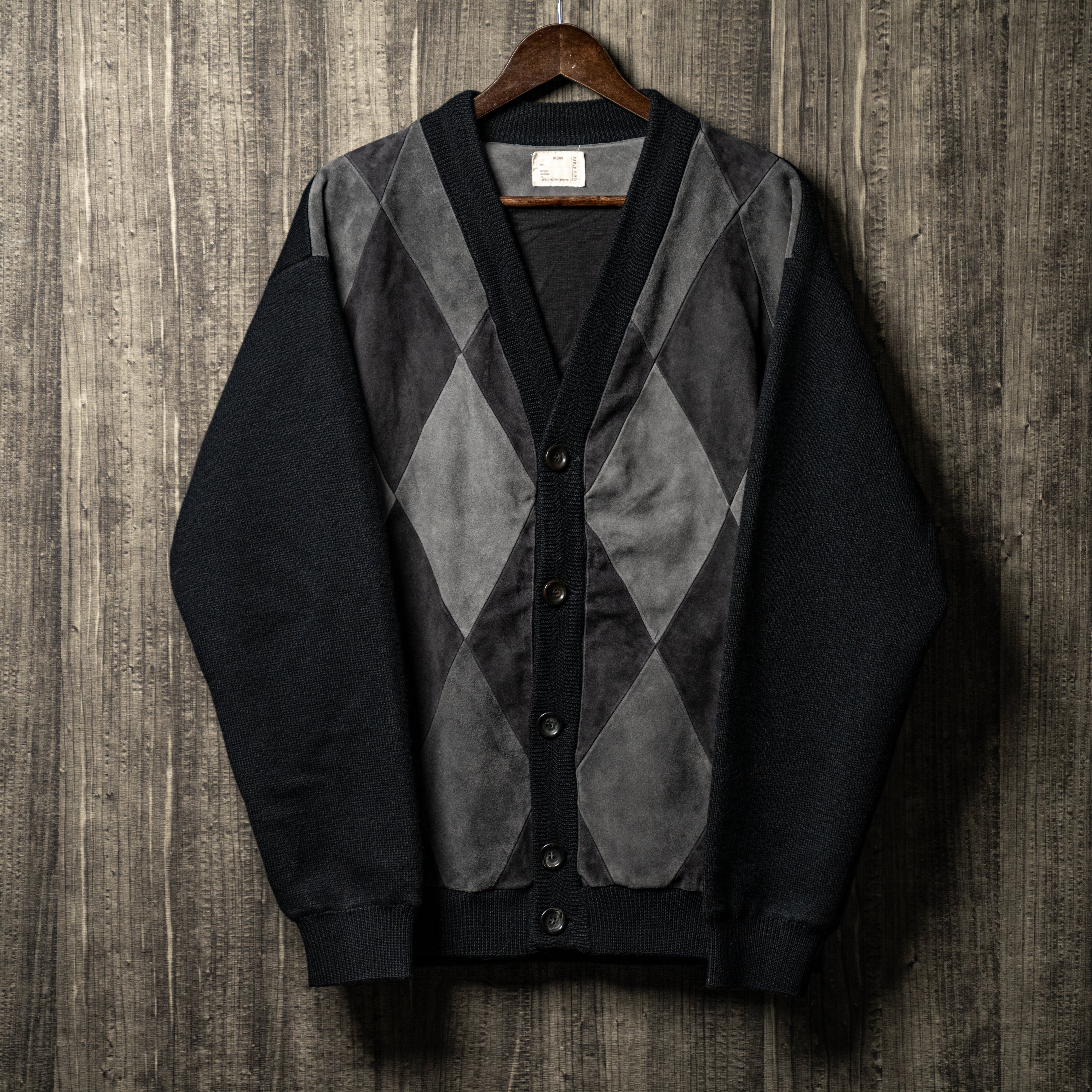 Leather patch cardigan – Pablo vinci