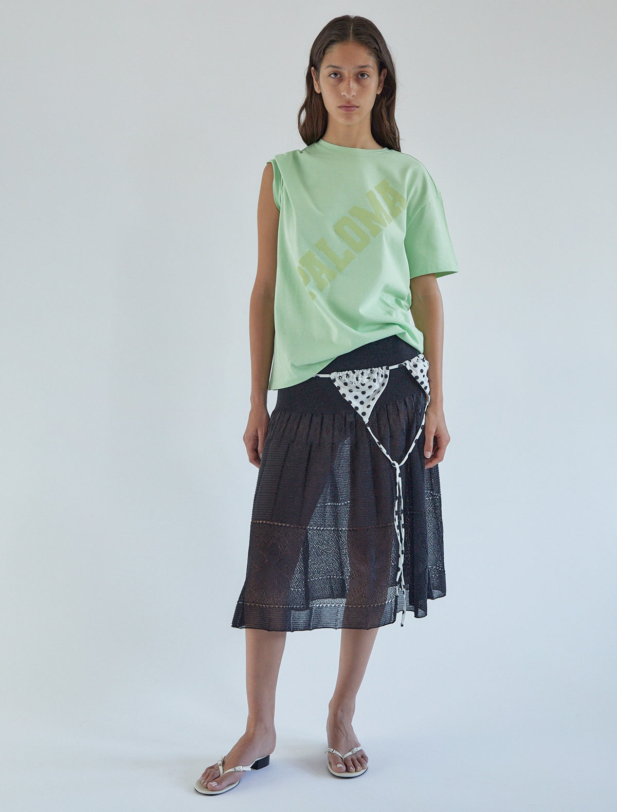 PALOMA-Green reversible t-shit with 'Paloma' print – paloma wool