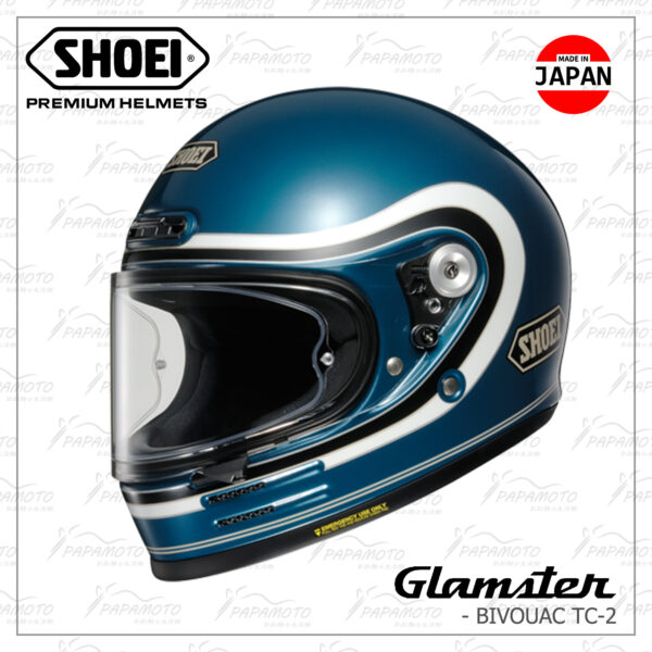 SHOEI Glamster BIVOUAC TC-2 (樂高帽復古帽全罩安全帽– 趴趴騎士生活