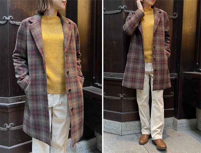 Mademoiselle NONNON『バスケットツィード タータンチェック テーラー