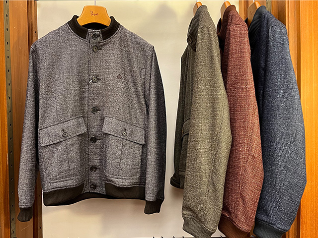 PAPAS PLUS『ウールマルチミックスカラーソフトツイードブルゾン