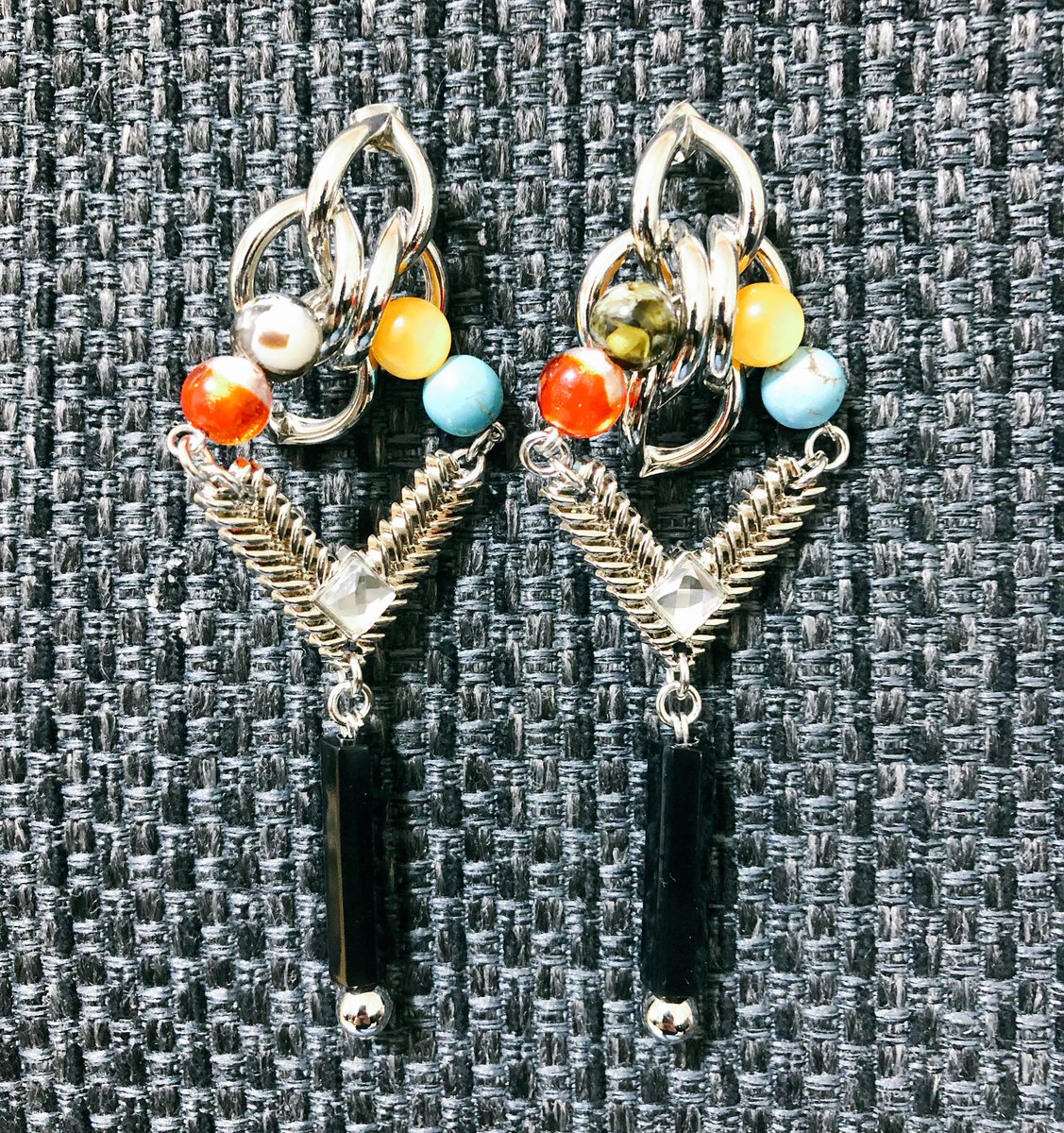 届きました、Flamingoピアス❤ 凄いゴージャス感✨ めちゃくちゃ重そう