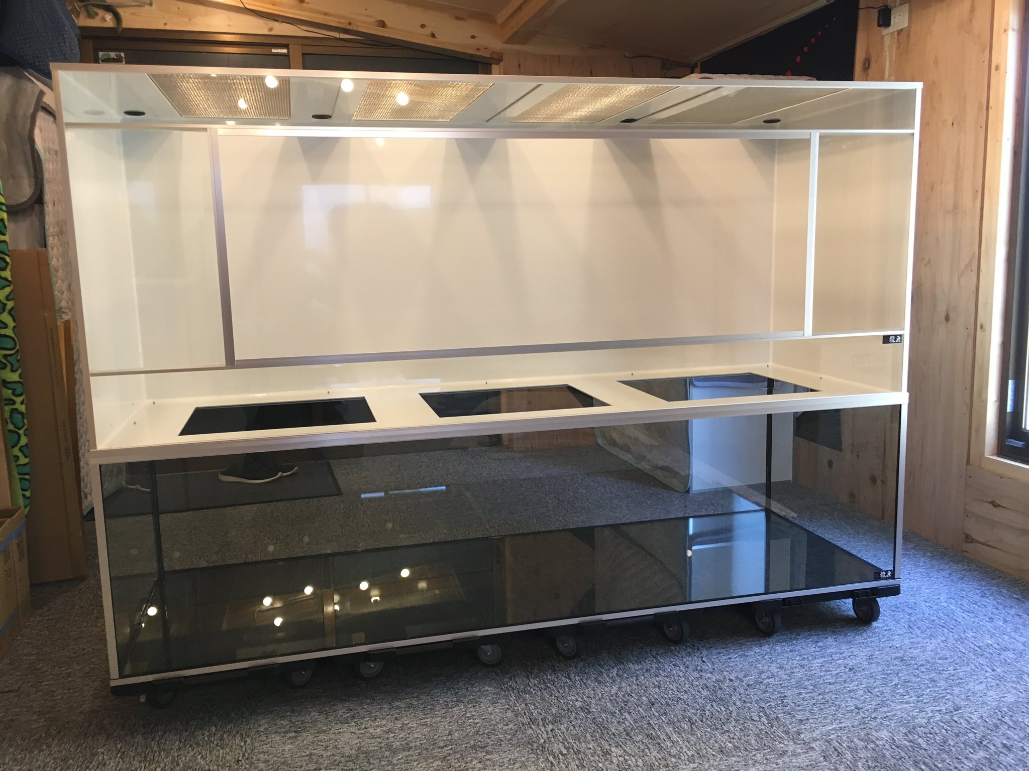 龍匠 大型ガラス飼育ケージ 120×45×45 龍匠ケージ