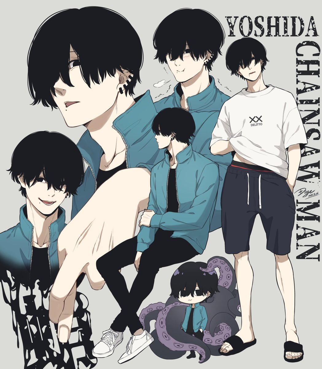 チェンソーマンの吉田ヒロフミさん描きました。 漫画では出番少ない