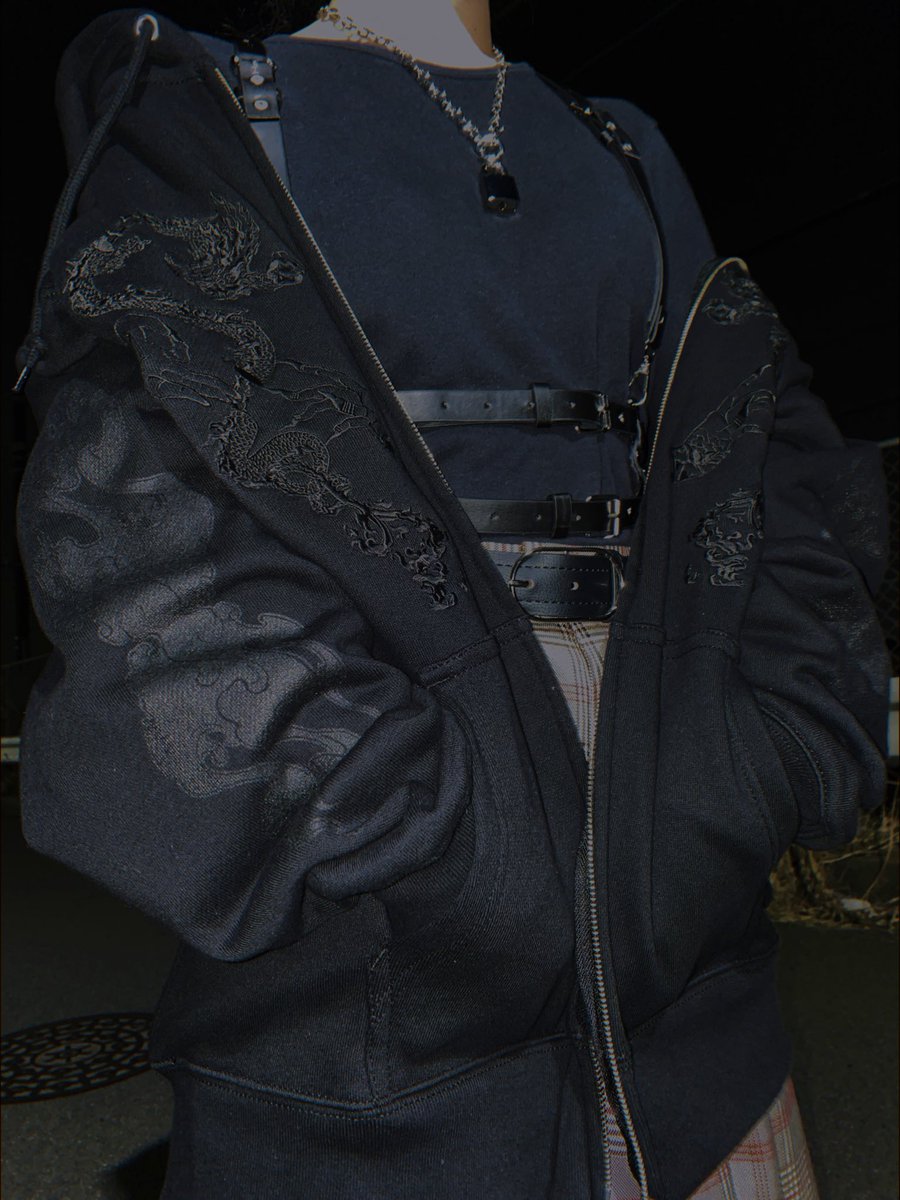 🔥新作のお知らせ🔥 Double zip hoodie【輪廻】¥22,500 サイズはXLのみ