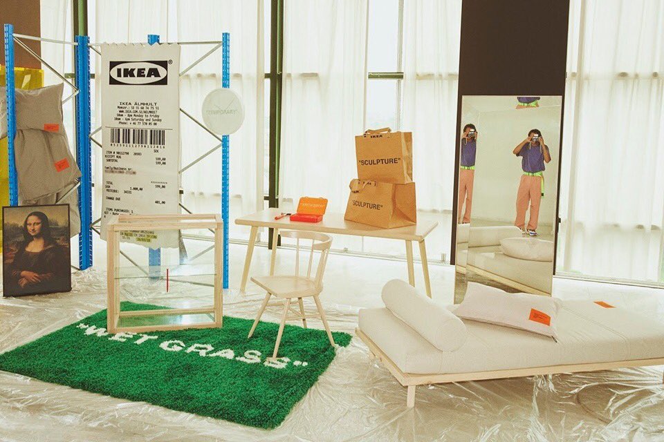 Virgil Abloh IKEA ラグ マルケラッド off white