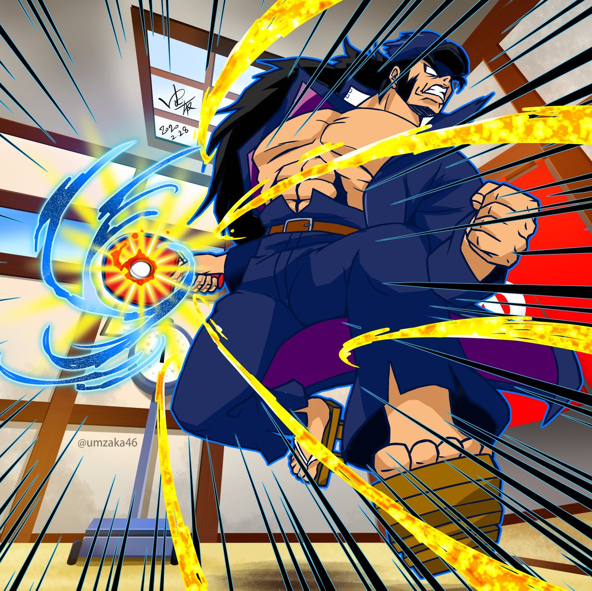 押忍番長 轟 金剛 たまにはこういうのも描きます。 #ファンアート