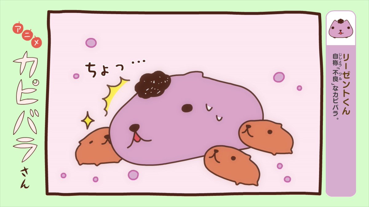 アニメカピバラさん 明日は第11話！ リーゼントくんは、自称不良