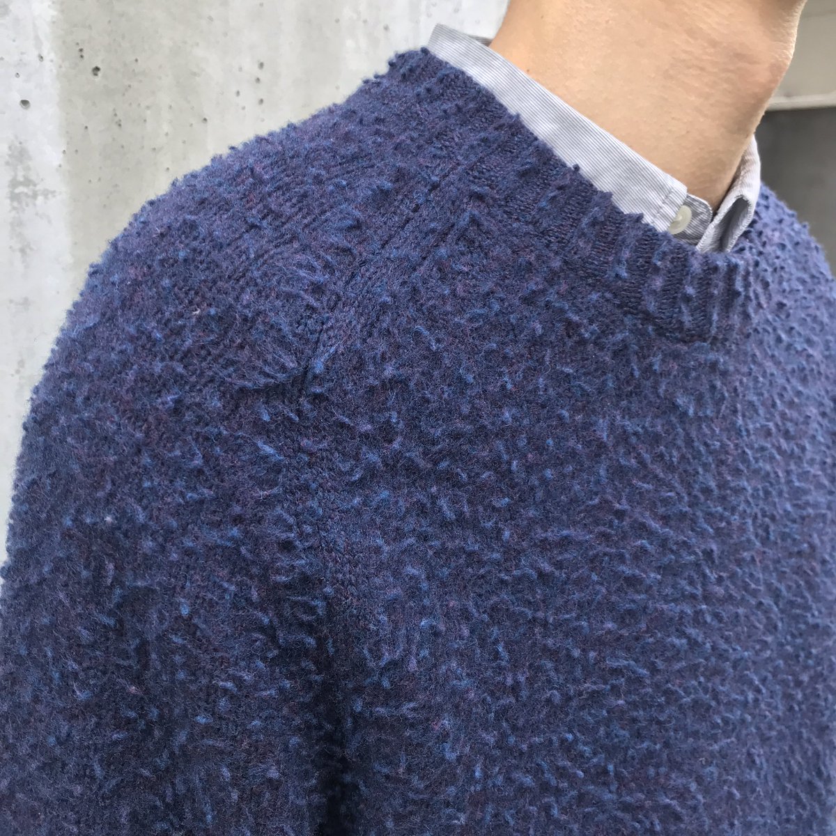 Maison Margielaのピリングニット。 ピリング加工に加え裾をカット