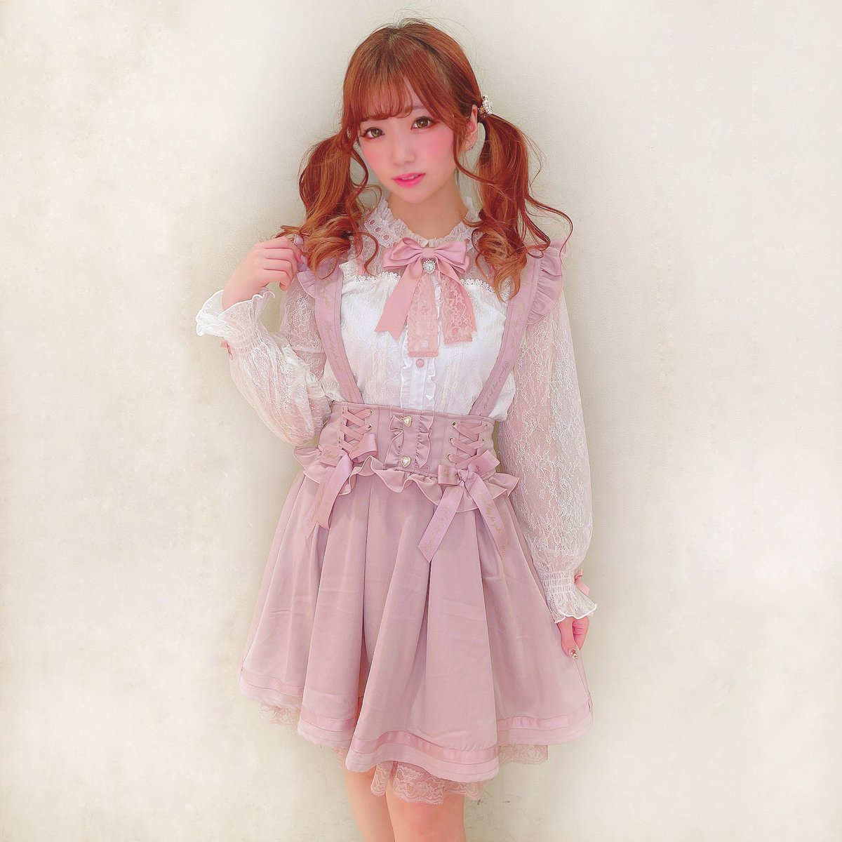 近鉄パッセ店🎀 #メッセージリボンサスペンダー付きスカート Back