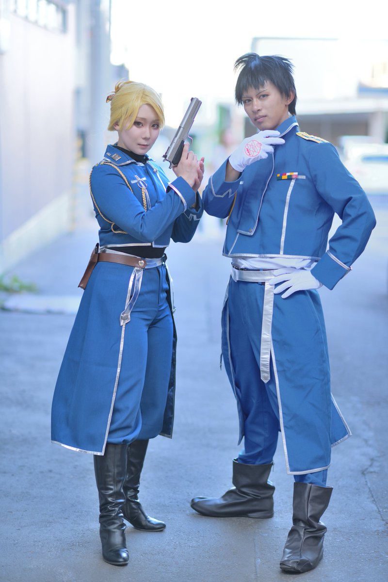 cosplay 鋼の錬金術師 ロイ・マスタング リザ・ホークアイ 撮影