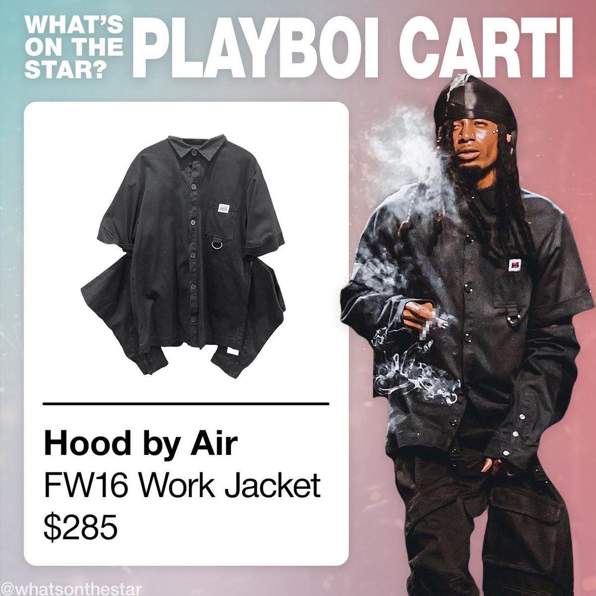 Playboi Carti is drippin FW16 Hood By Air Jacket