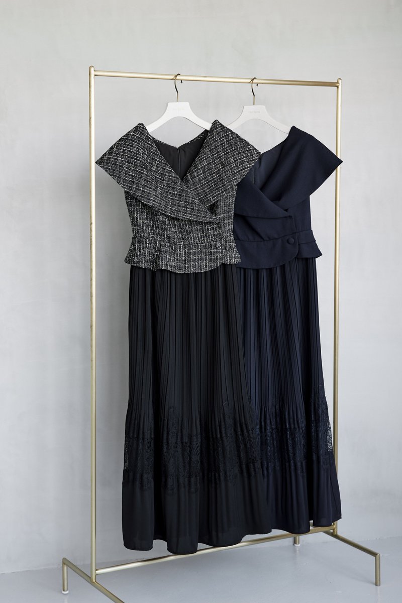 Siena Big Collar Pleated Dress// 着るだけで気品溢れるスタイリング