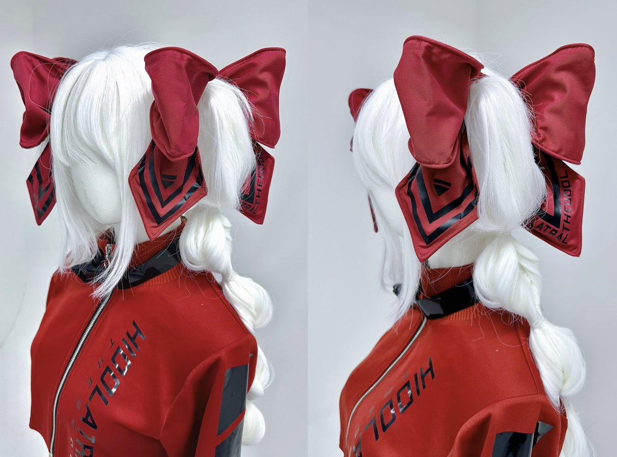 クソデカリボンクリップ 白・レッド完売 黒のみ在庫一桁ございます