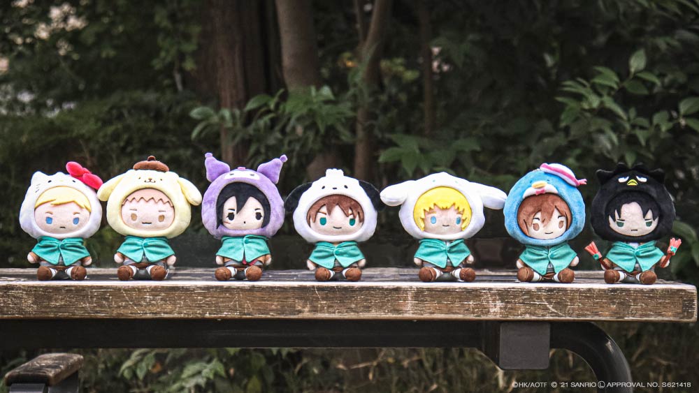 販売商品情報】 進撃の巨人×サンリオキャラクターズ コラボの「むにゅ