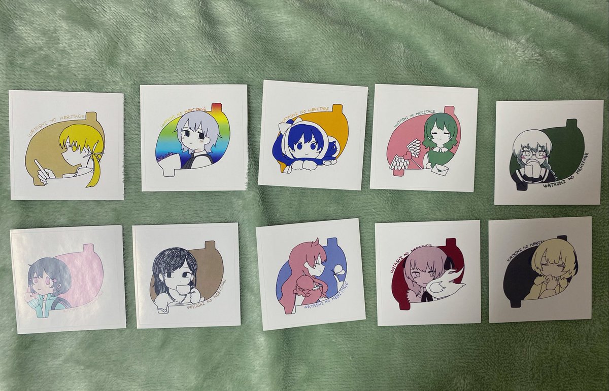 んでこれがCDの中に封入されてるランダムステッカーです CD一枚につき