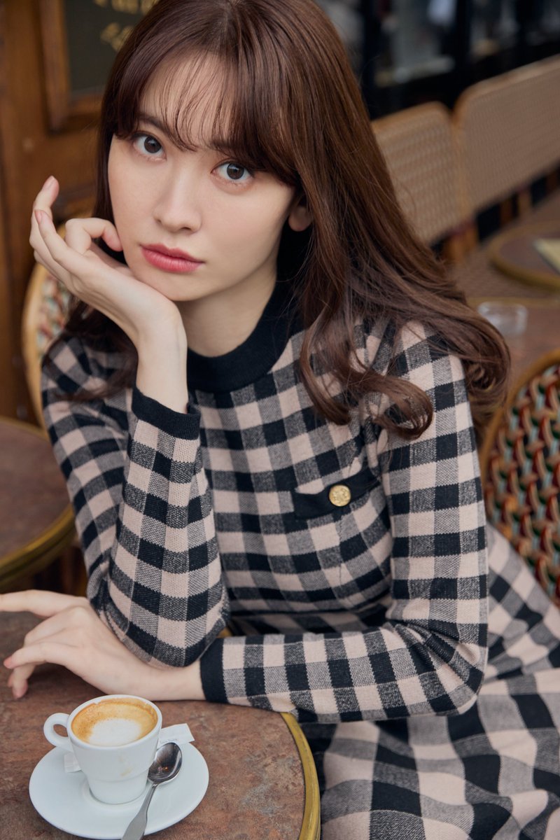 Plaid Jacquard Knit Dress// 部分的に大きさを変えた ブロック