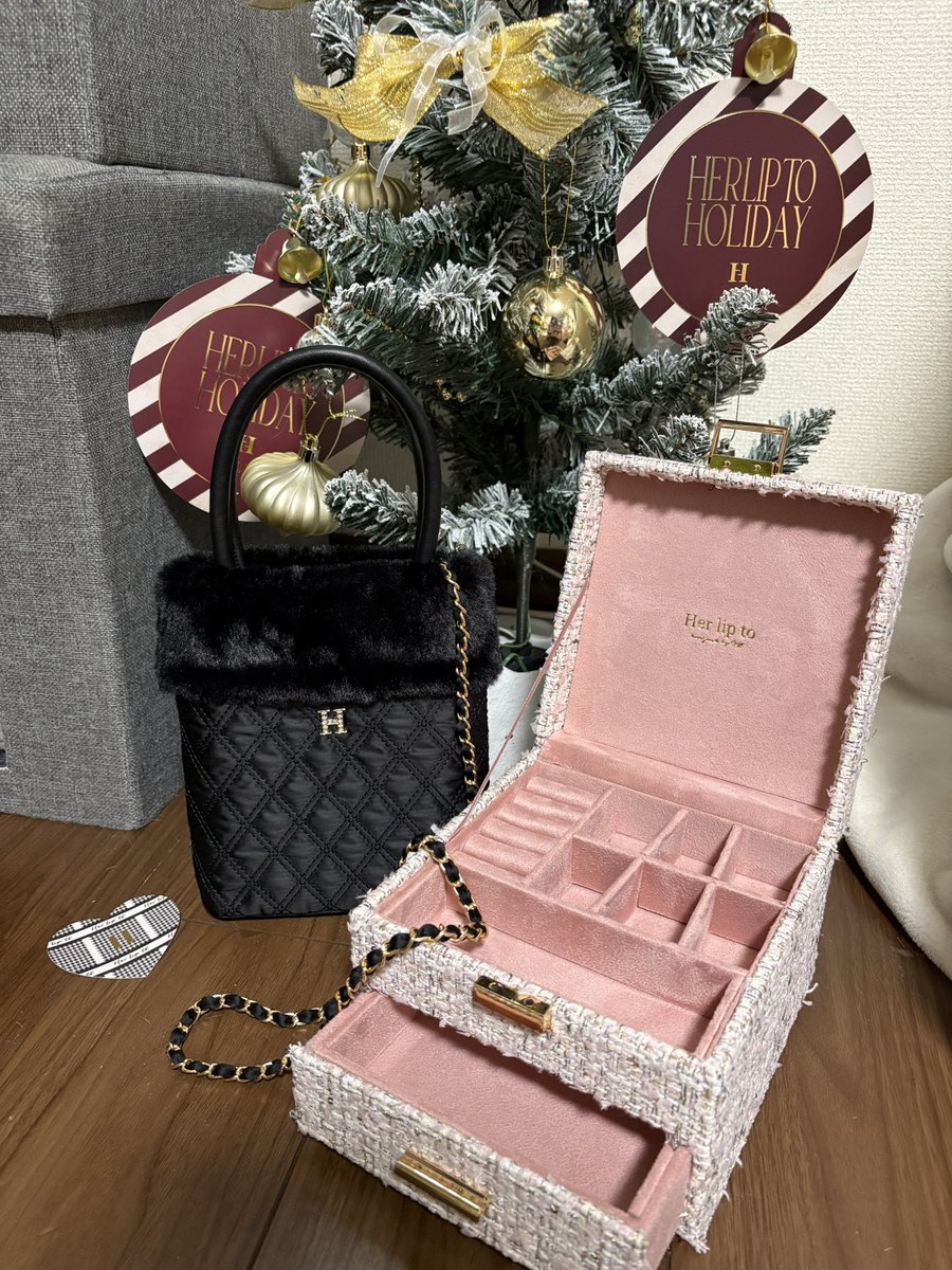 herlipto Tweed Jewelry Box - herliptoノベルティ ジュエリーボックス