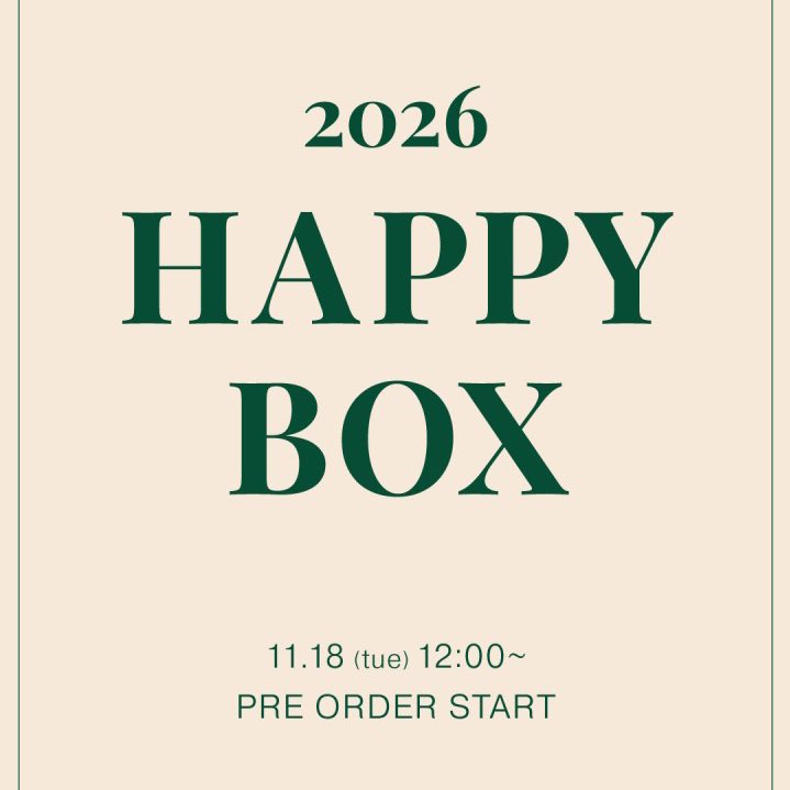 HAPPY BOX2026】 HAPPY BOXのご予約がスタートしました🎉 今年も豪華な