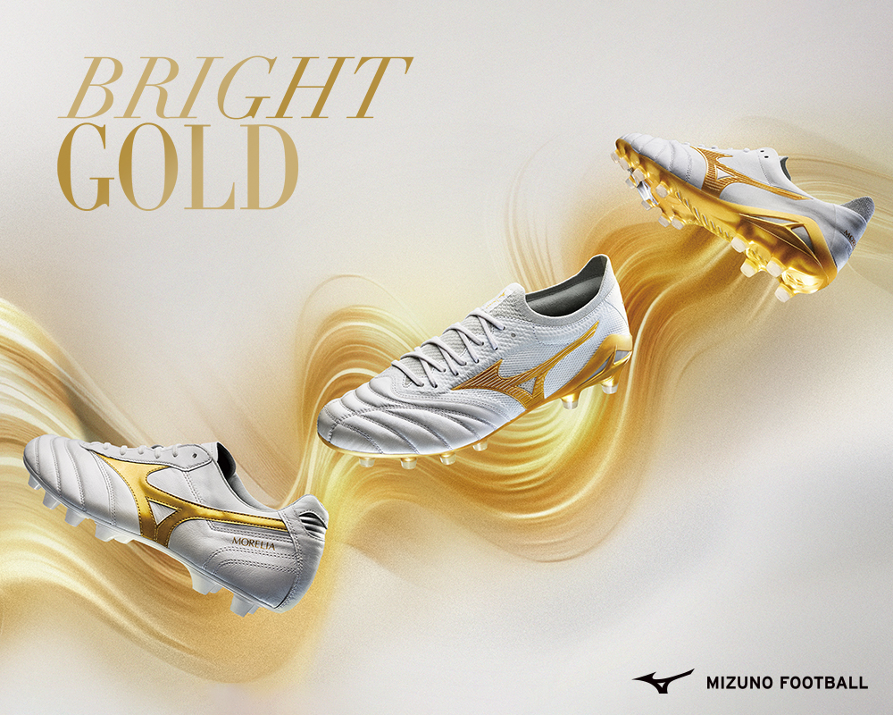 mizuno 『BRIGHT GOLD PACK』公開 12月5日(金) 発売予定 モレリア 2