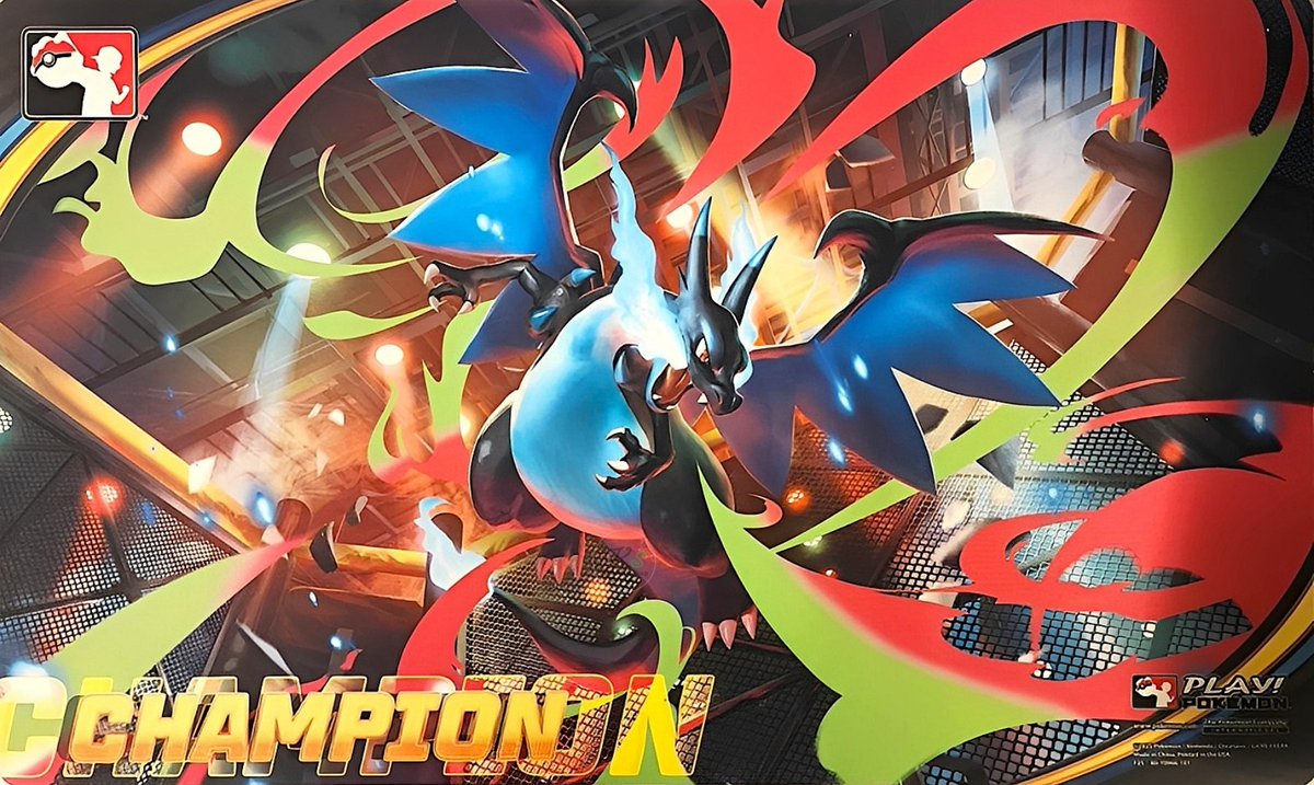 海外ポケカニュース🍄】 海外大会でメガリザードンXのプレイマットが