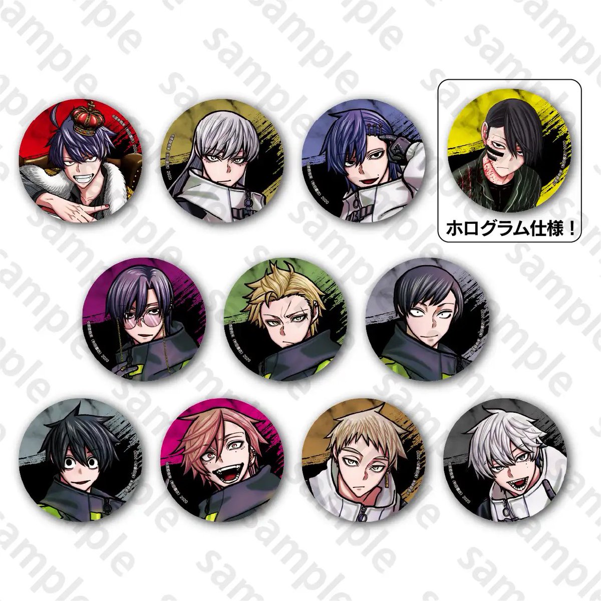 桃源暗鬼 キャラウムカフェ 缶バッジ 無陀野無人 80点 桃源暗鬼 無