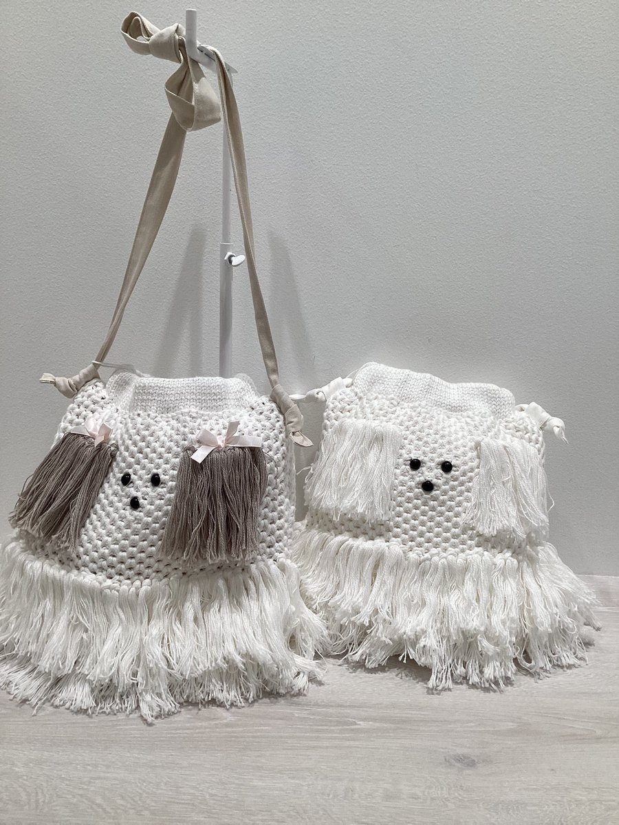 ▷新作アイテム わんわんポシェット オフホワイト/ベージュ ¥9,350