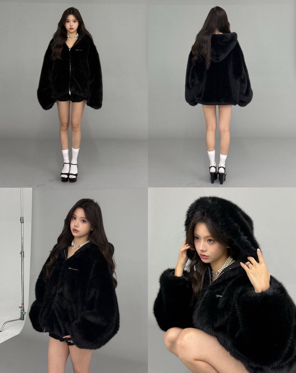 reversible detail ꨄ Kirakira 2way fur zip up キラキラもファーも