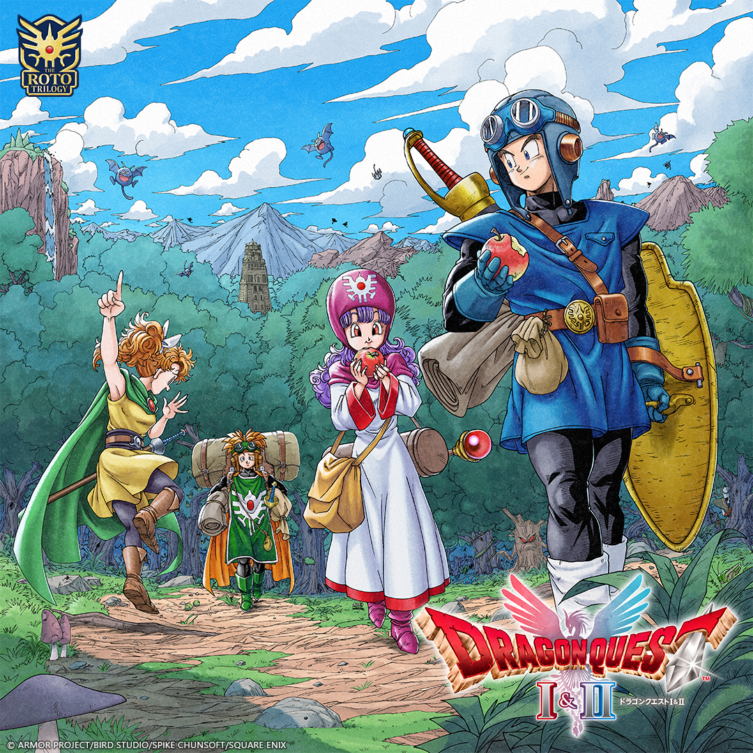 DQ2 の勇者たちの、冒険のひとときを描いたイラストを公開しました