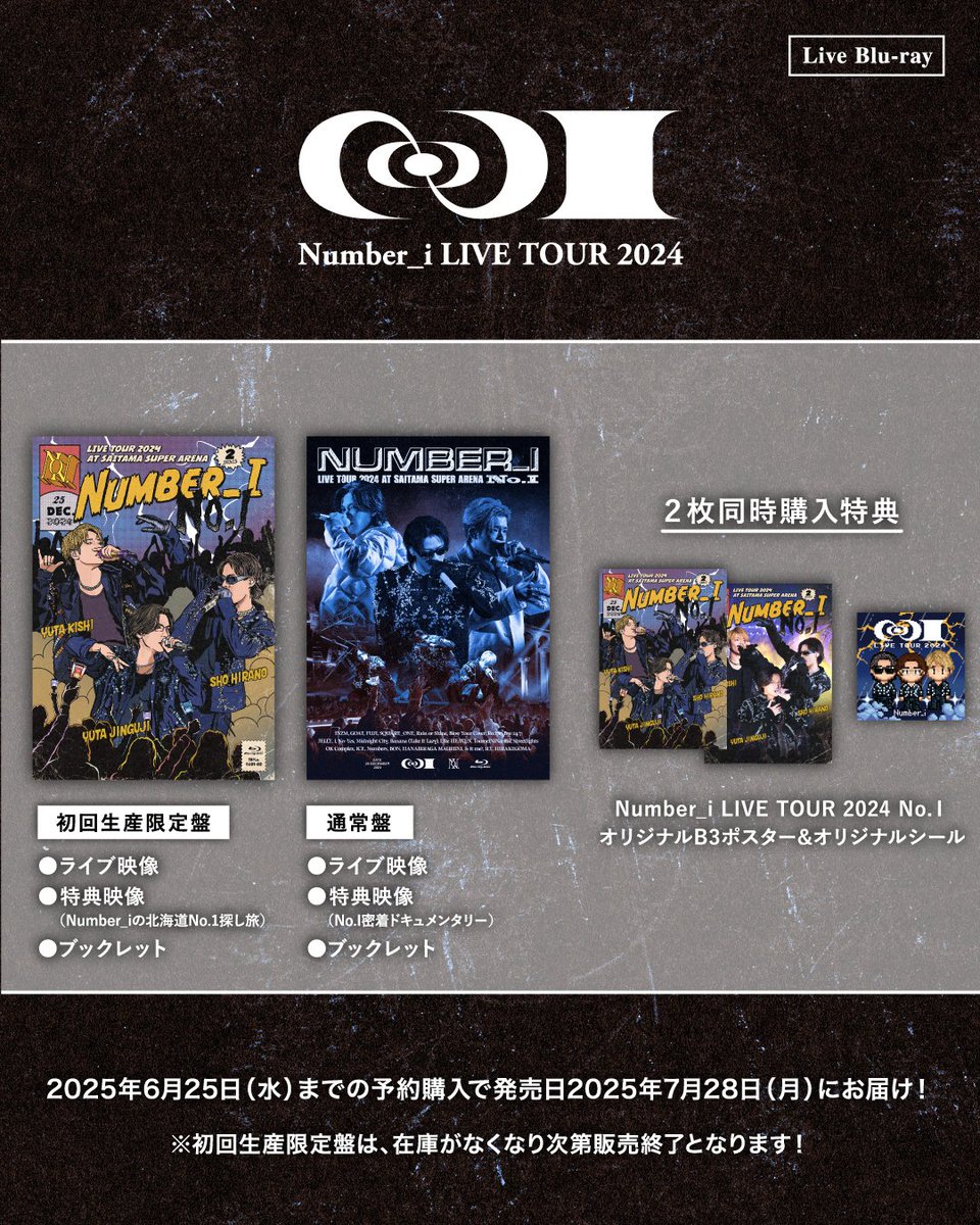 🙋‍♂️業務連絡🙋‍♂️※ Number_i LIVE TOUR 2024 「No.I」ライブBlu