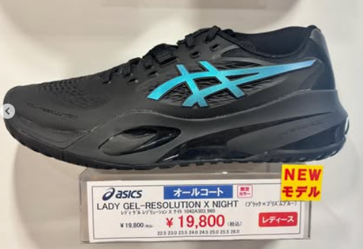 asics【NIGHT ENERGY COLLECTION】登場🖤 コートFF3 NOVAK ゲルレゾ