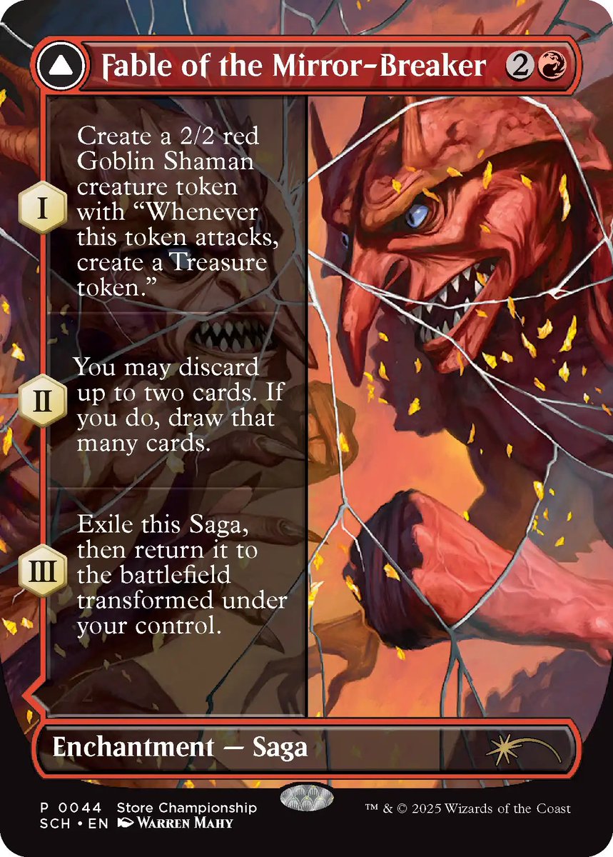 mtg 鏡割りの寓話 ストアチャンピオンシップ foil SCH)Fable of the