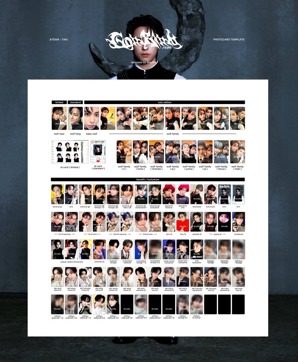 &TEAM 3rd Single 「Go in Blind (月狼)」 andteam photocard list