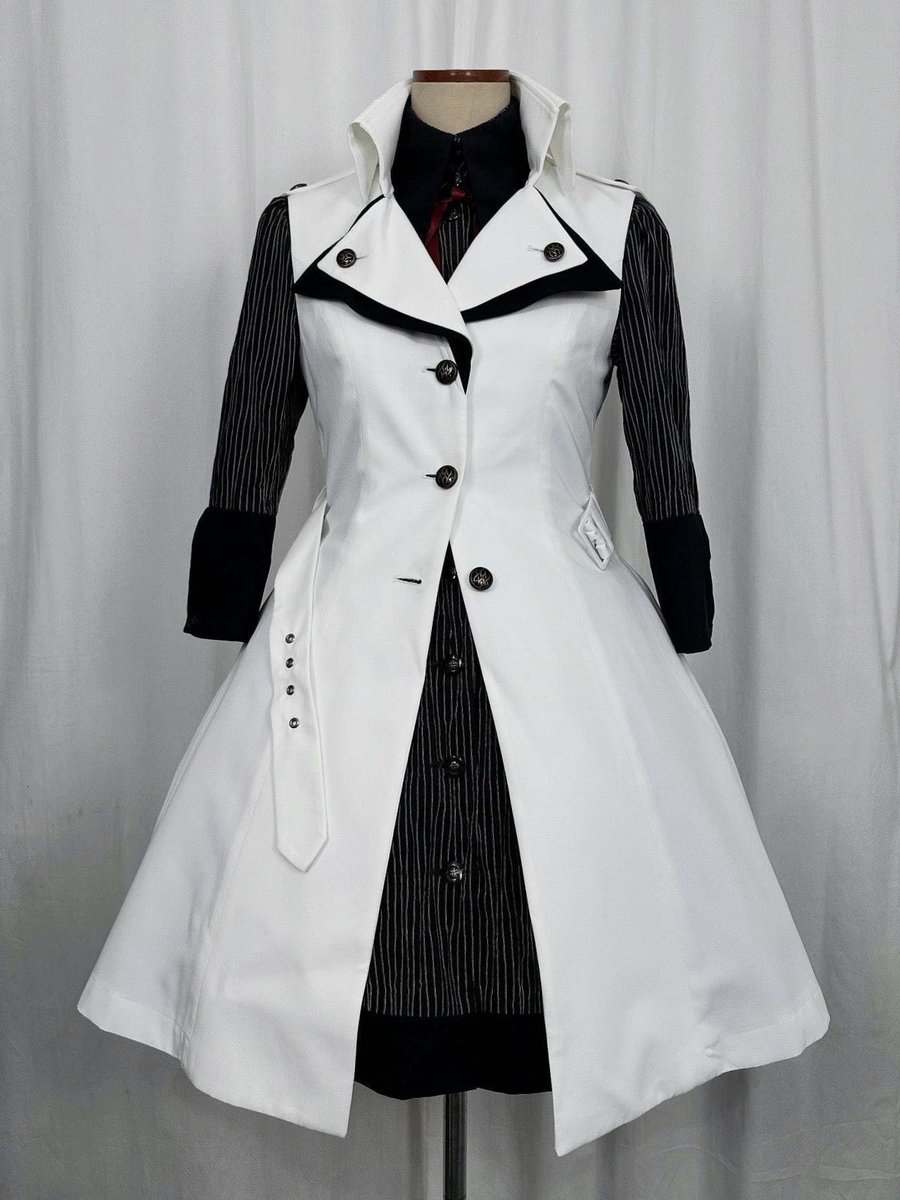 ATELIER BOZ】 【2439】ヴェラフェルロングベスト 黒×白、白×黒、黒×黒