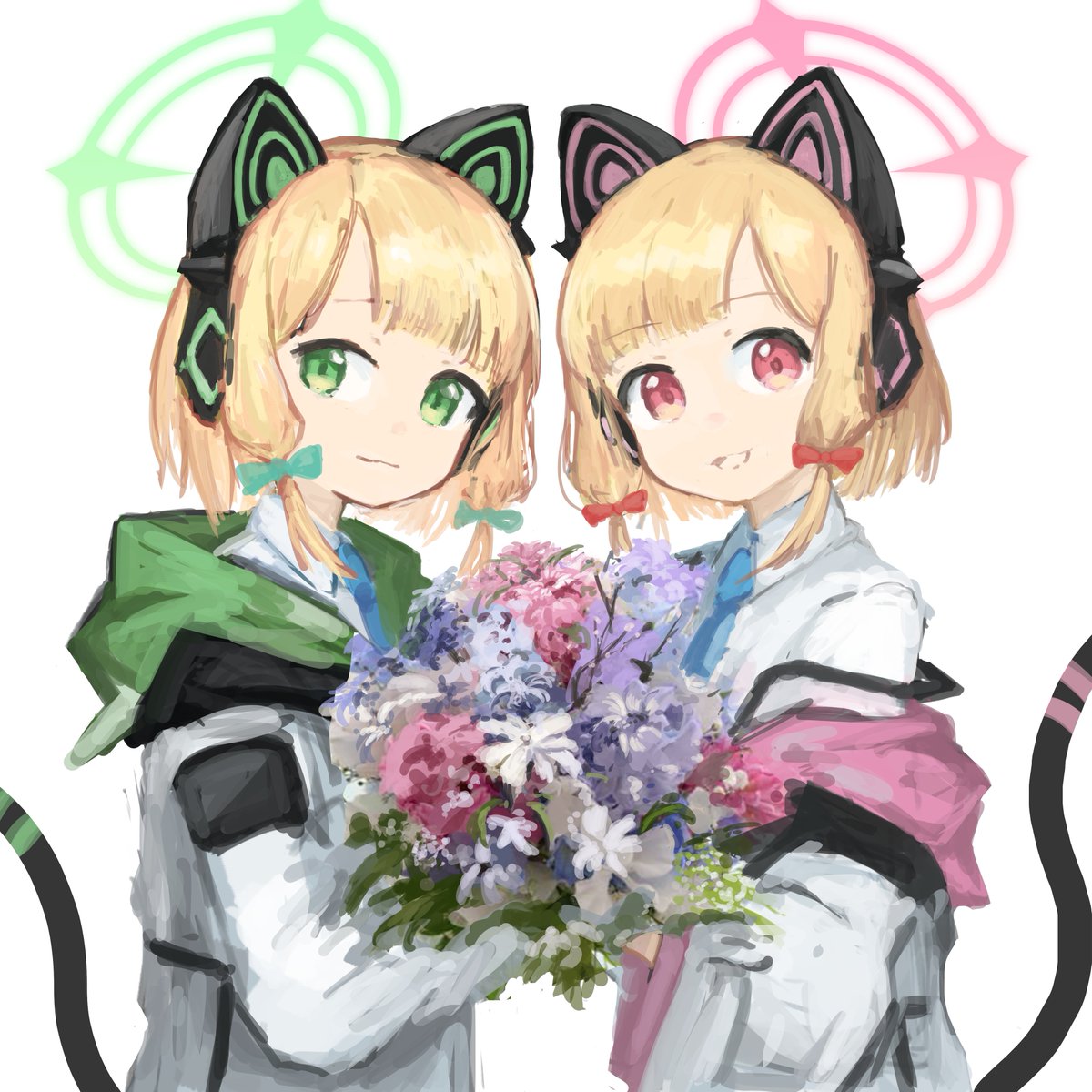 才羽ミドリ(ブルアカ) ,才羽モモイ(ブルアカ) 「」|K6tetsuのイラスト