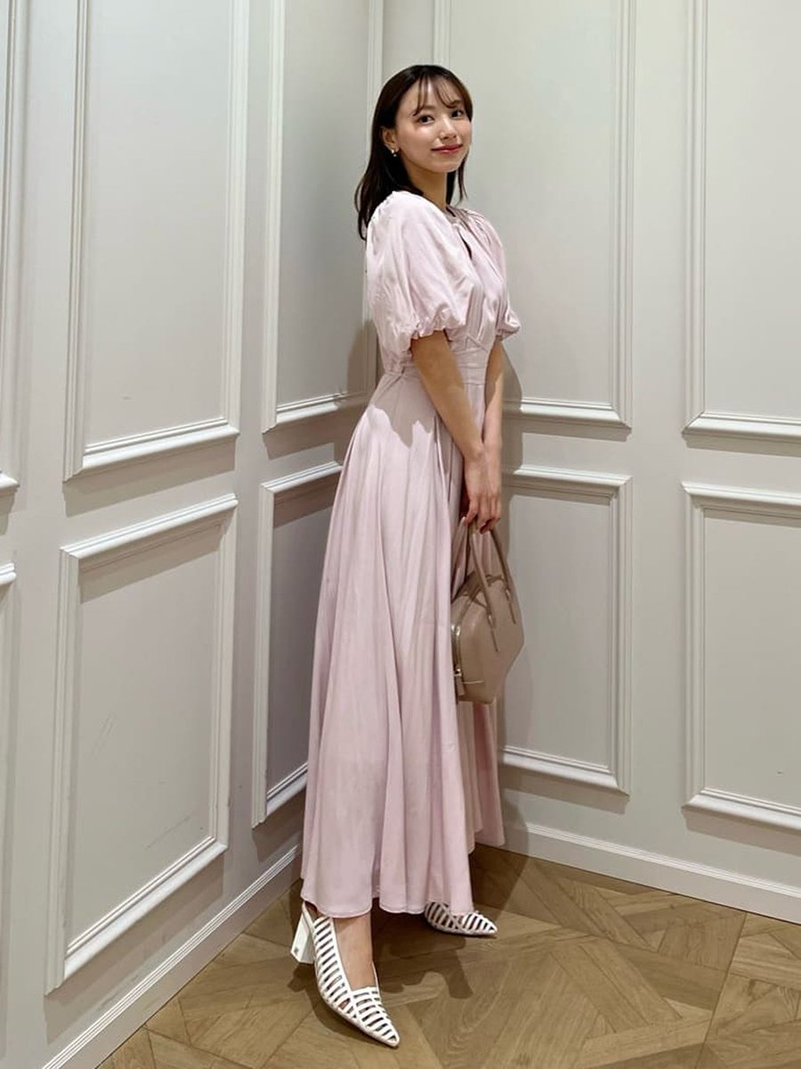 🏷Fountain Lace Up Bow Dress - sakura pink - 待望の大人気ドレス