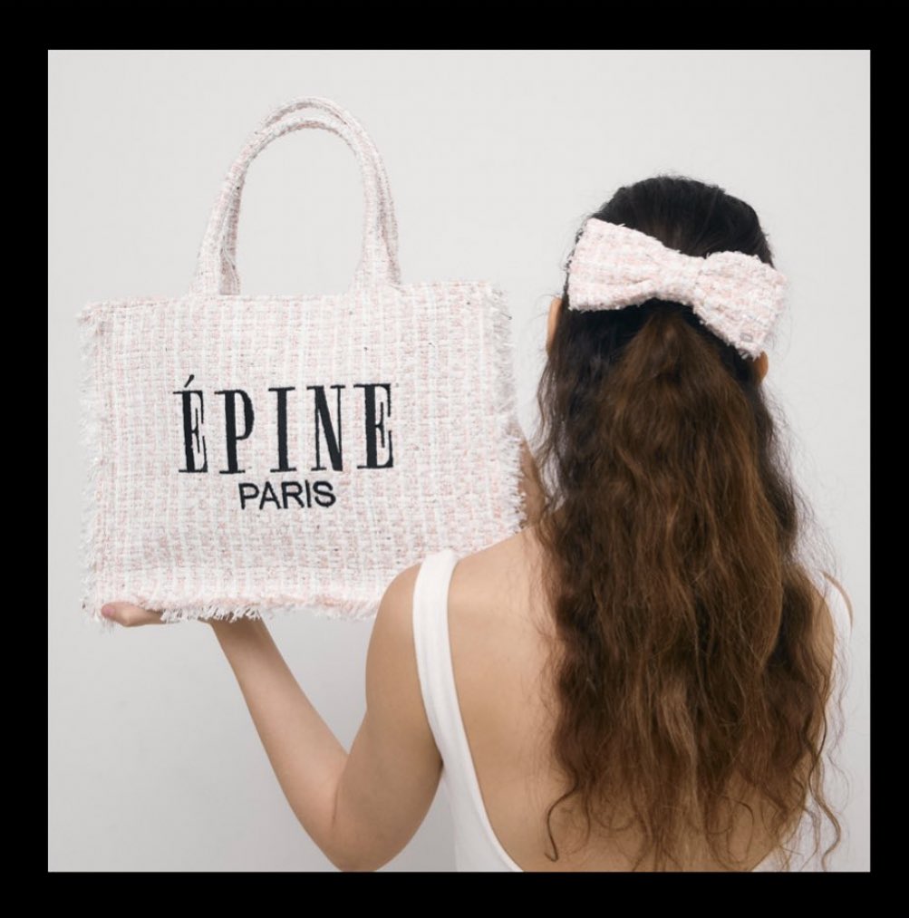 EPINEの新作ツイードトートバッグかわいい🤍🎀🤍