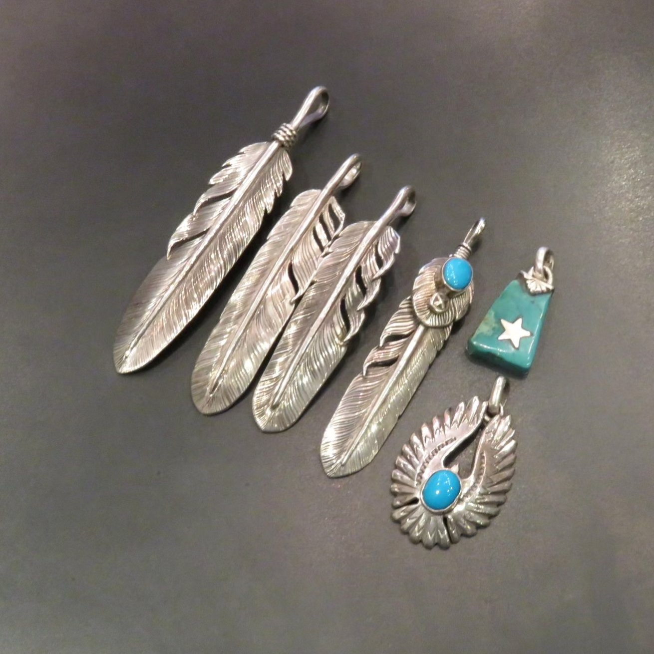 THE BINGO BROTHERS 18kフェザーペンダント（小）右割れ ビンゴ