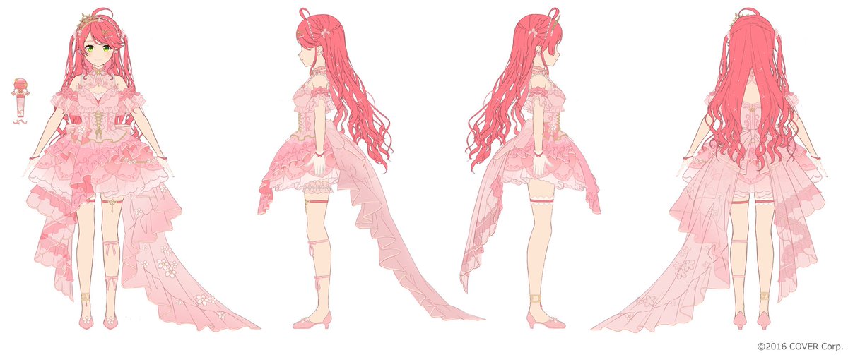 ⋱ 🌸ドレス衣装三面図🌸 ⋰ もちぷよ様にデザインしてもらった 超