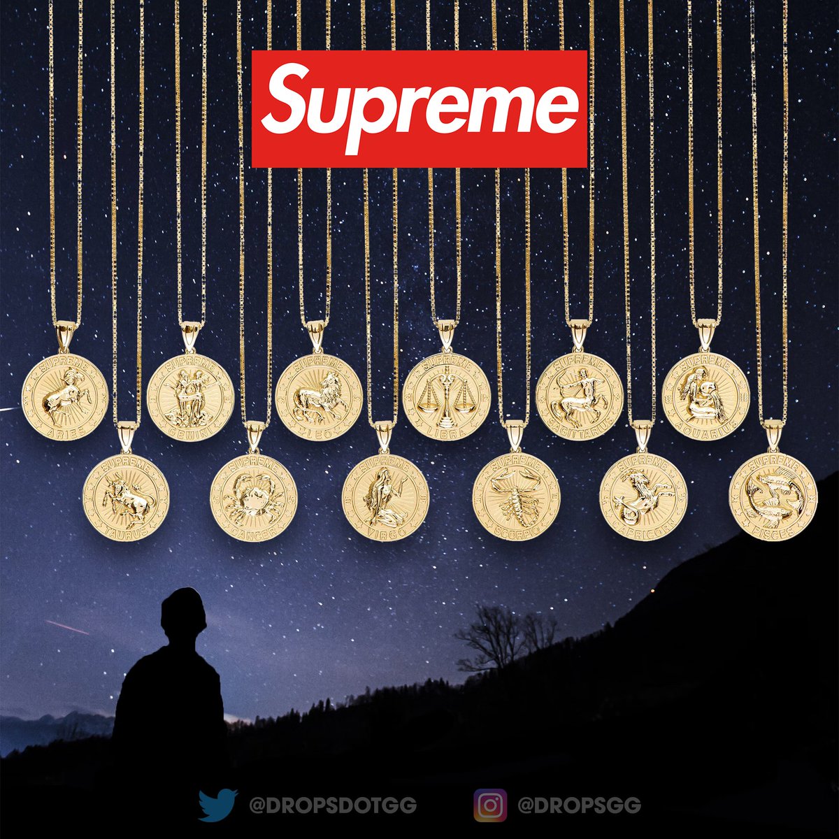 Supreme x Jacob & Co. Zodiac Pendants are set to release this week